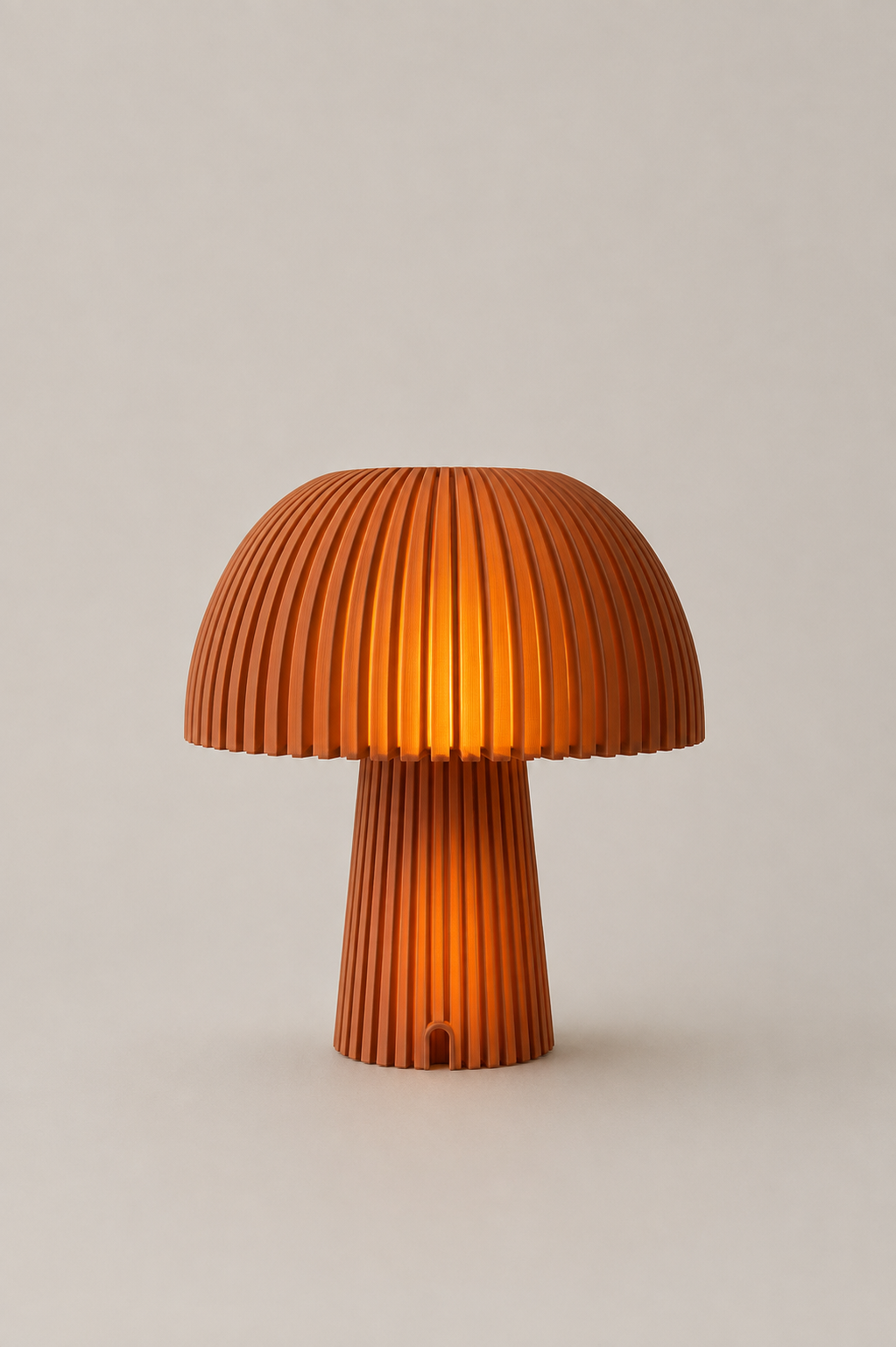 Maxi Mush Terracotta table lamp by Layvra Studio